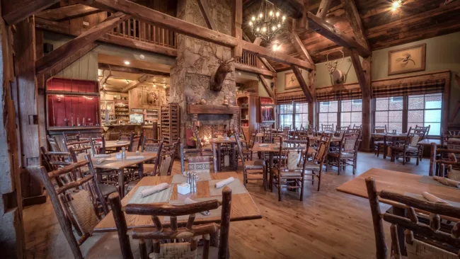 Timber dining room at Harvest on Main