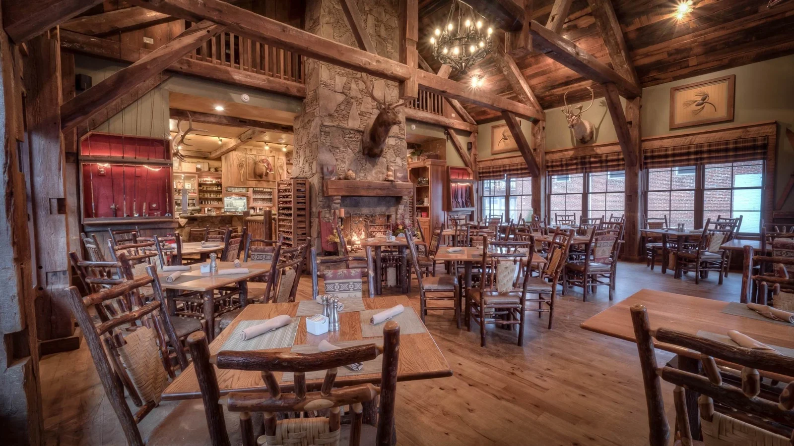 Timber dining room at Harvest on Main