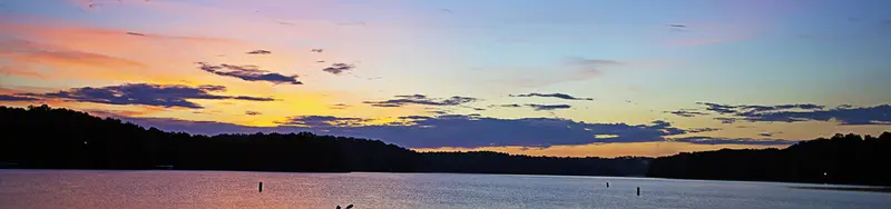 Aerial view of the Tugaloo State Park peninsula on Lake Hartwell