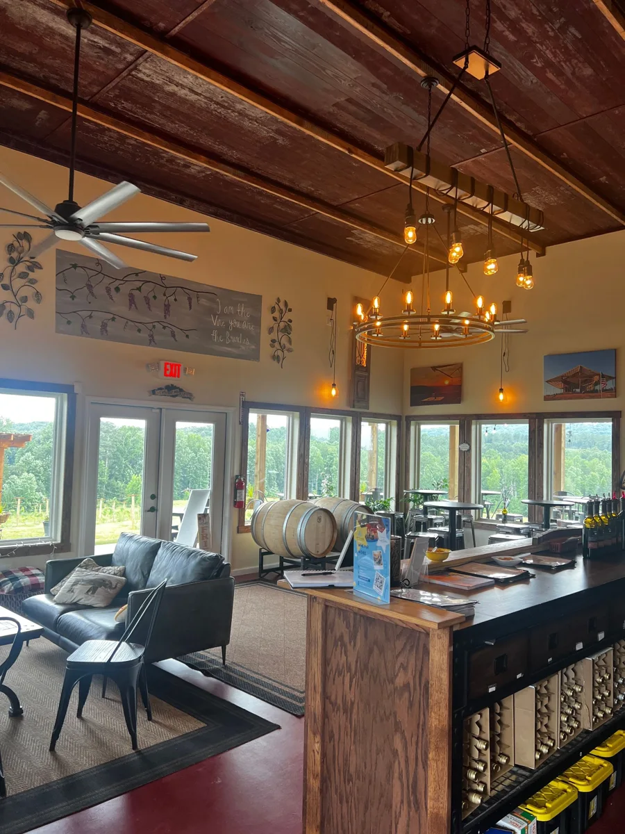 Canoe Vineyard tasting room interior