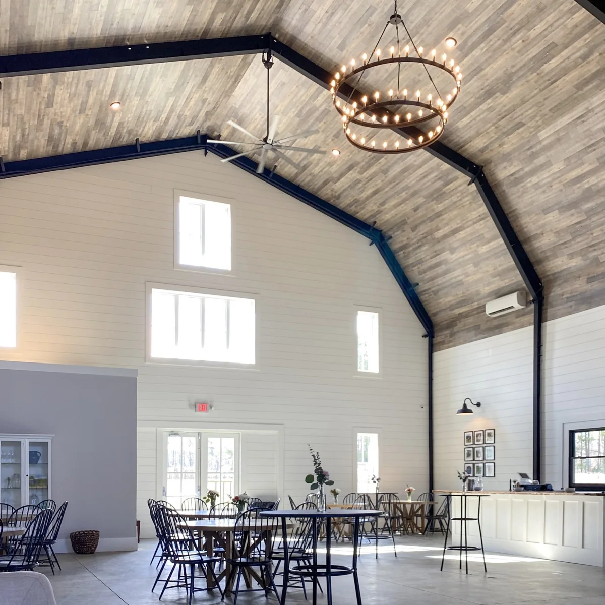 Tasting venue interior at Qualusi Vineyards
